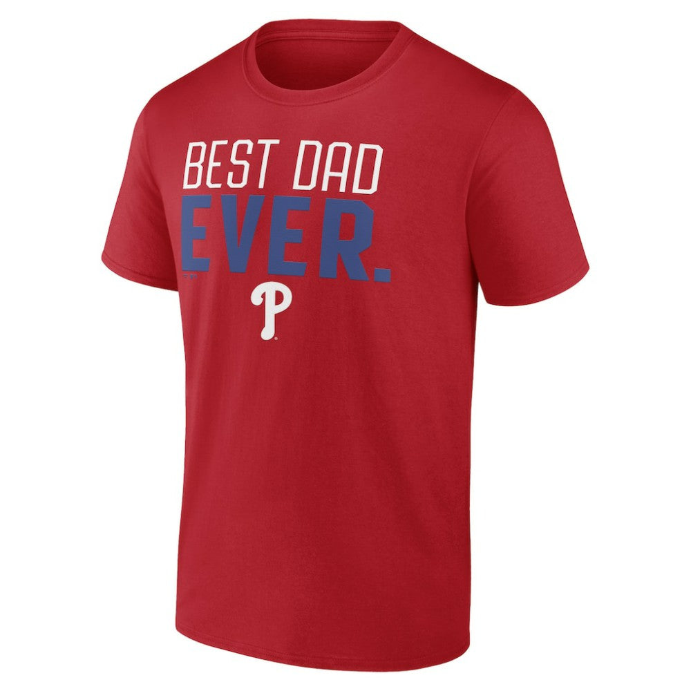 Red Philadelphia Phillies Best Dad Ever T-Shirt