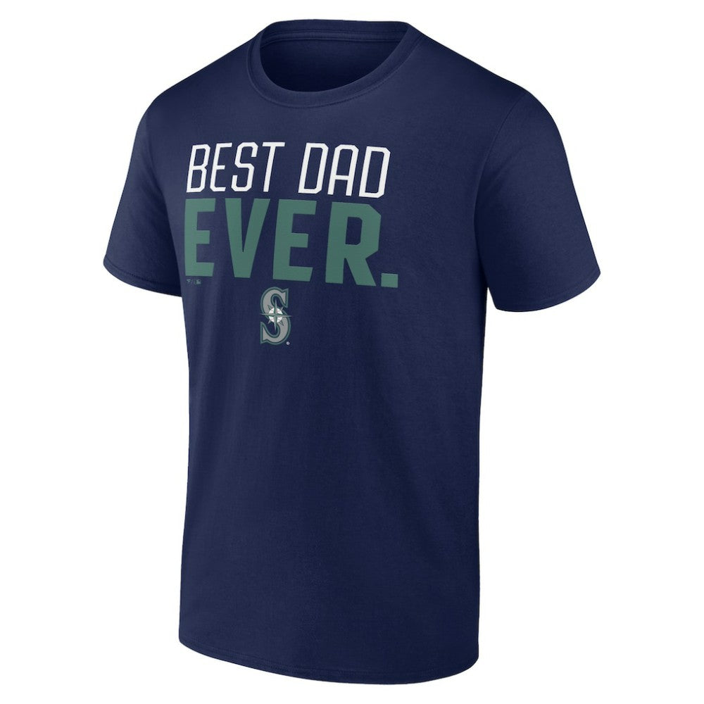 Navy Seattle Mariners Best Dad Ever T-Shirt