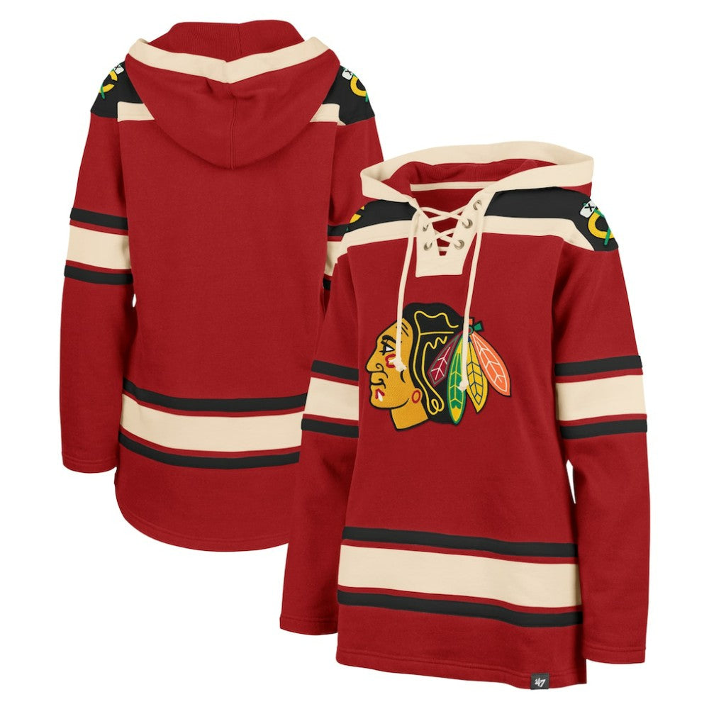 NHL Chicago Blackhawks '47 Women's Superior Lacer Pullover Hoodie
