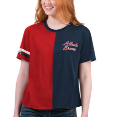 Navy/Red Atlanta Braves Starter Women's Power Move T-Shirt