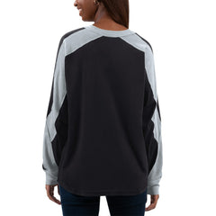 Black/Silver Chicago White Sox G-III 4Her by Carl Banks Women's Smash Raglan Long Sleeve T-Shirt