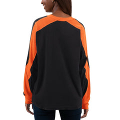 Black/Orange San Francisco Giants G-III 4Her by Carl Banks Women's Smash Raglan Long Sleeve T-Shirt