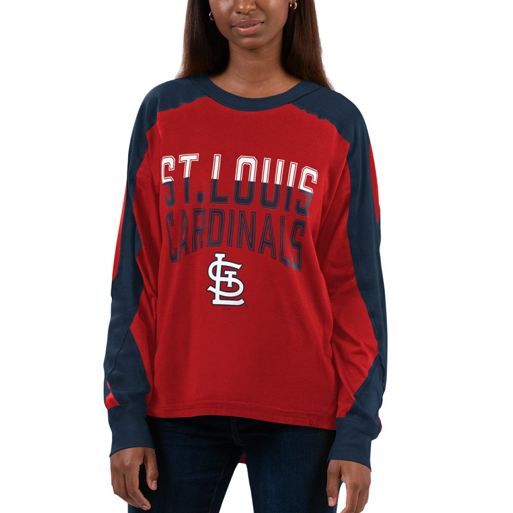 Red/Navy St. Louis Cardinals G-III 4Her by Carl Banks Women's Smash Raglan Long Sleeve T-Shirt