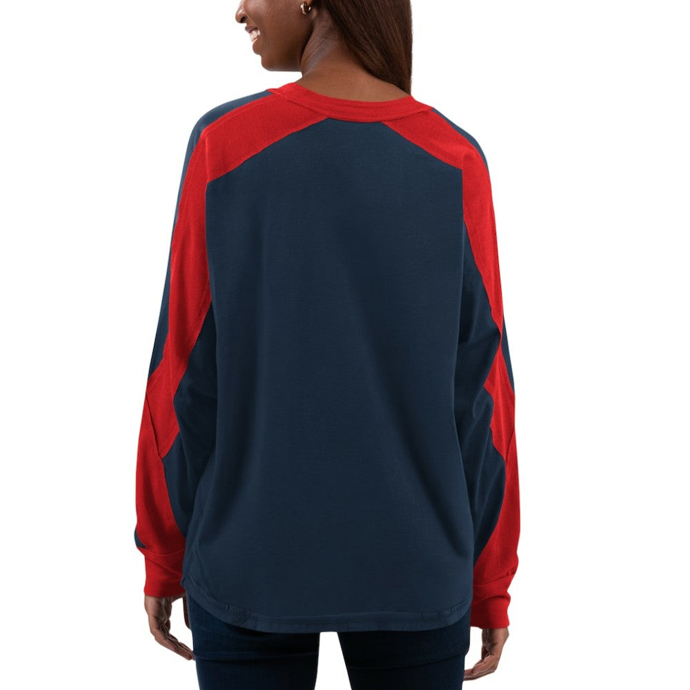 Navy/Red Boston Red Sox G-III 4Her by Carl Banks Women's Smash Raglan Long Sleeve T-Shirt