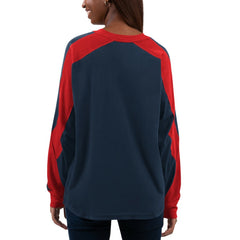 Navy/Red Boston Red Sox G-III 4Her by Carl Banks Women's Smash Raglan Long Sleeve T-Shirt
