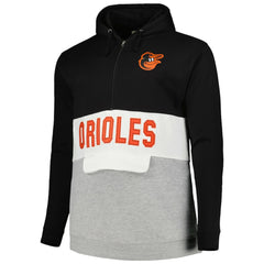 Black/Heather Gray Baltimore Orioles Big & Tall Hoodie Half-Zip Sweatshirt