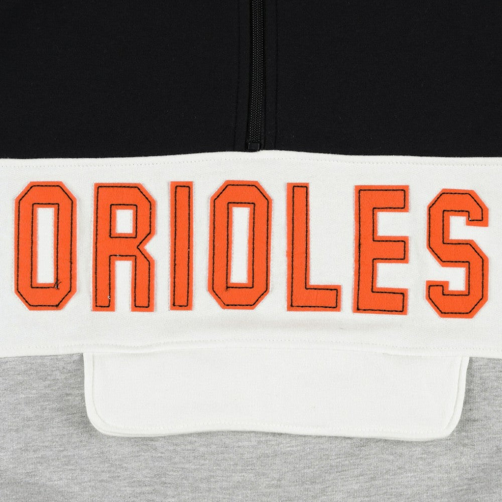 Black/Heather Gray Baltimore Orioles Big & Tall Hoodie Half-Zip Sweatshirt