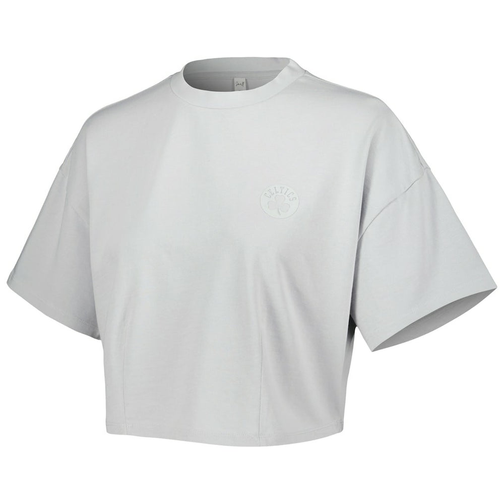 Boston Celtics Lusso Women's Nola Faded Tonal Cropped T-Shirt