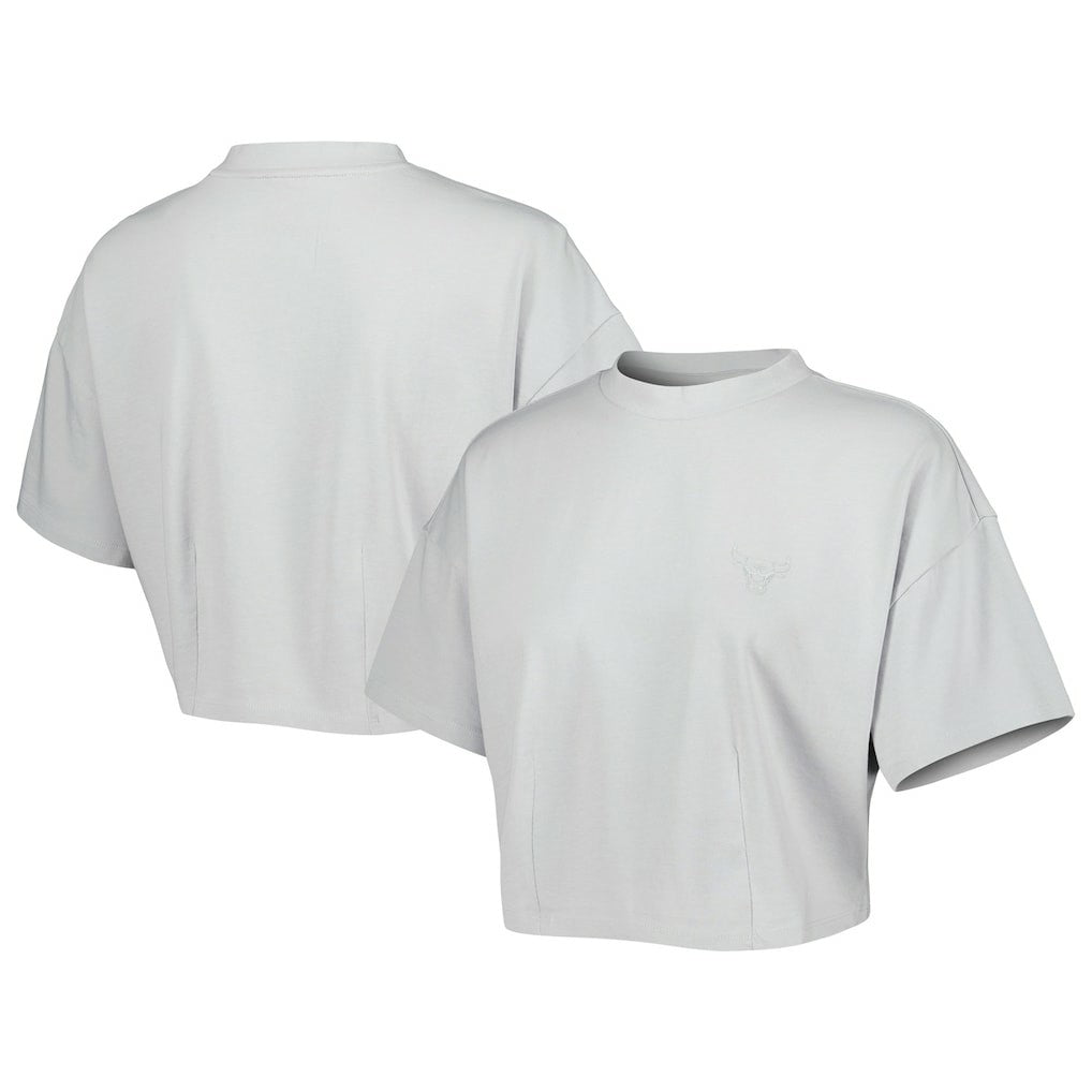 Chicago Bulls Lusso Women's Nola Faded Tonal Cropped T-Shirt sale