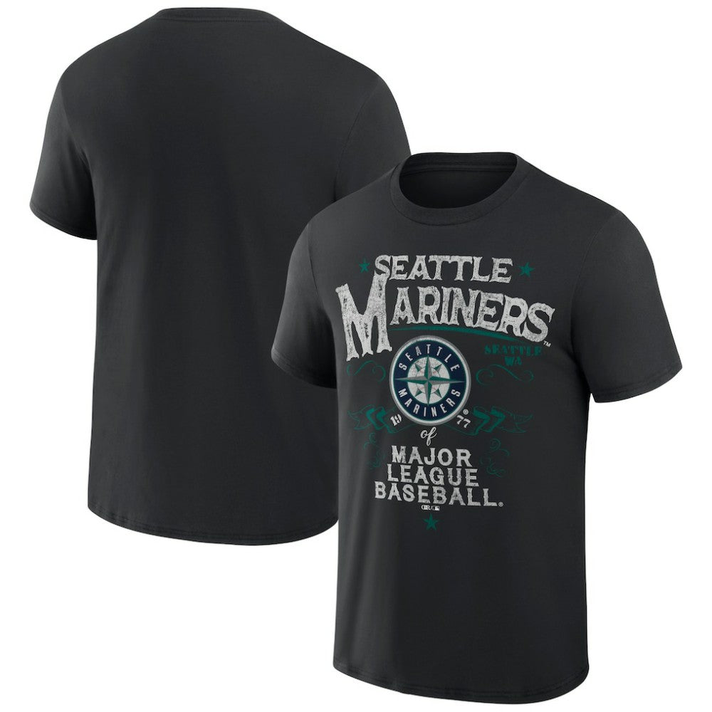 Black Seattle Mariners Darius Rucker Collection by Fanatics Beach Splatter T-Shirt