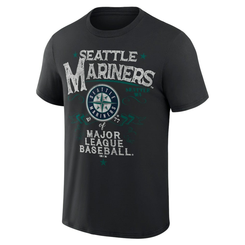 Black Seattle Mariners Darius Rucker Collection by Fanatics Beach Splatter T-Shirt
