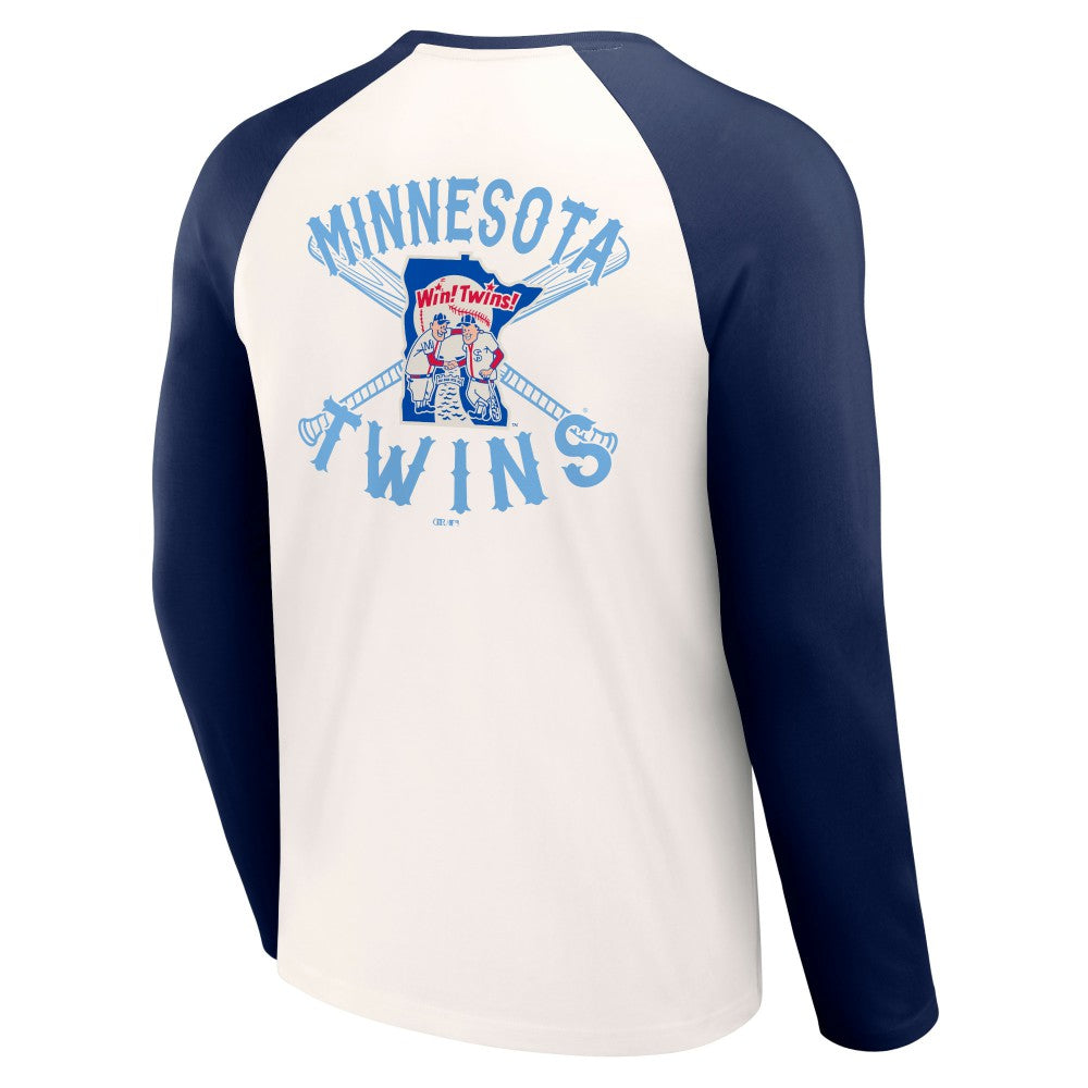 White/Navy Minnesota Twins Darius Rucker Collection by Fanatics Team Color Raglan T-Shirt