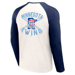White/Navy Minnesota Twins Darius Rucker Collection by Fanatics Team Color Raglan T-Shirt