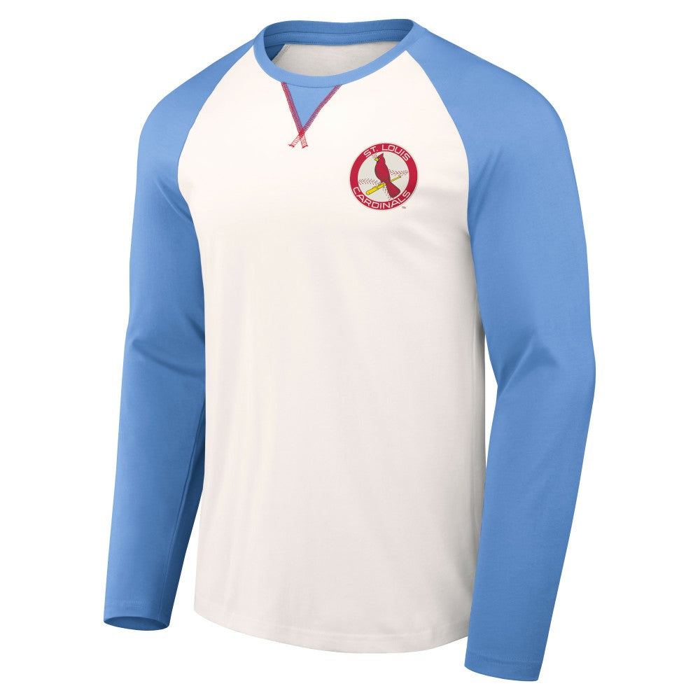 White/Light Blue St. Louis Cardinals Darius Rucker Collection by Fanatics Team Color Raglan T-Shirt