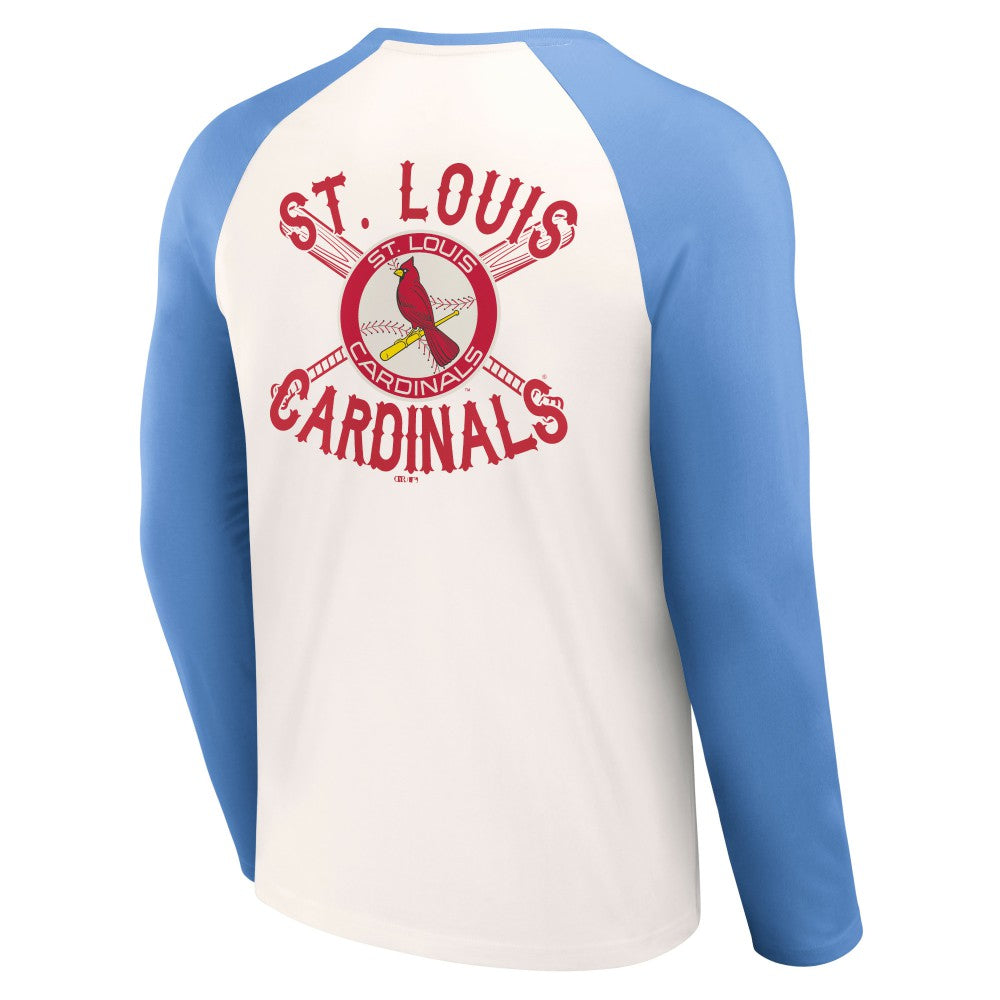 White/Light Blue St. Louis Cardinals Darius Rucker Collection by Fanatics Team Color Raglan T-Shirt