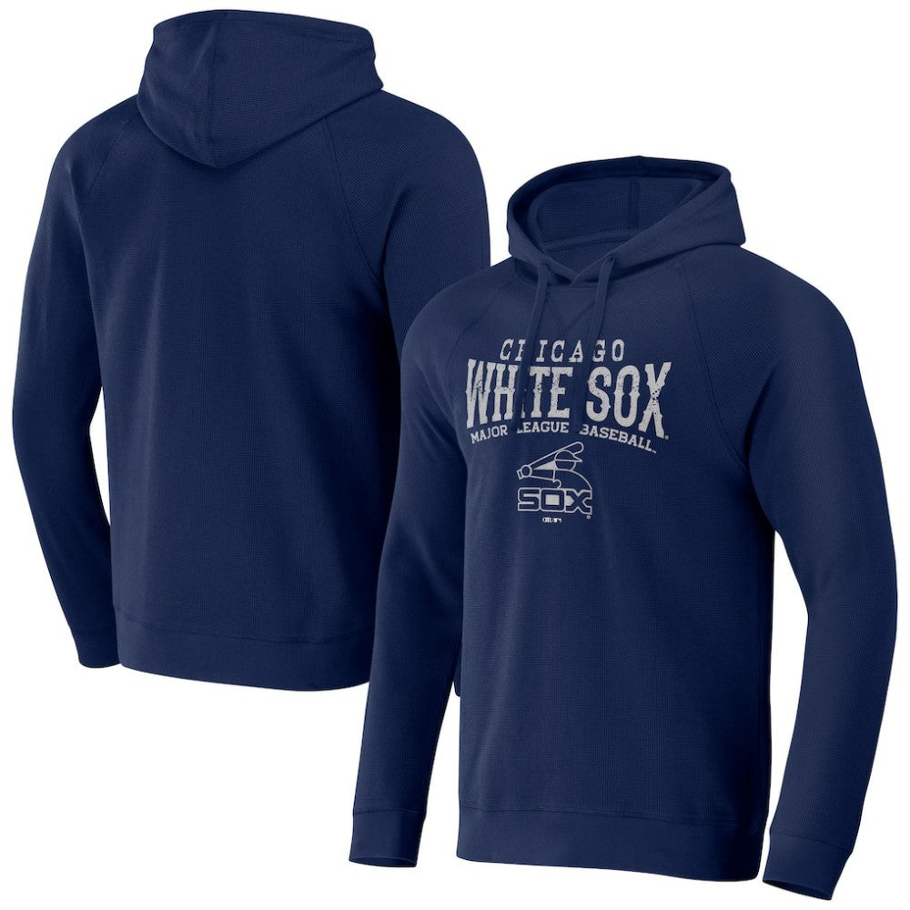 Navy Chicago White Sox Darius Rucker Collection by Fanatics Waffle-Knit Raglan Pullover Hoodie