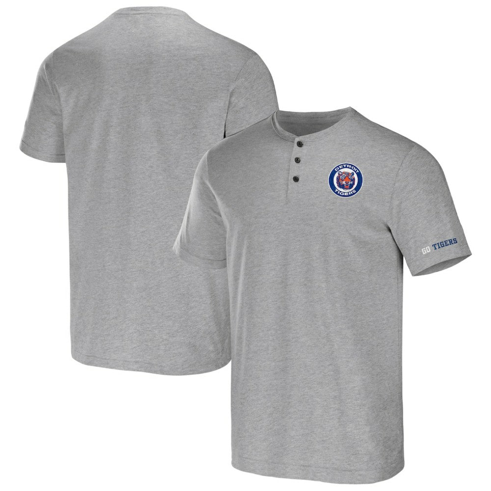 Heather Gray Detroit Tigers Darius Rucker Collection by Fanatics Henley T-Shirt