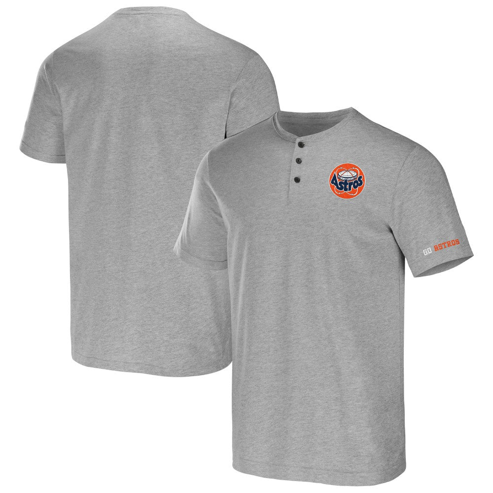 Heather Gray Houston Astros Darius Rucker Collection by Fanatics Henley T-Shirt