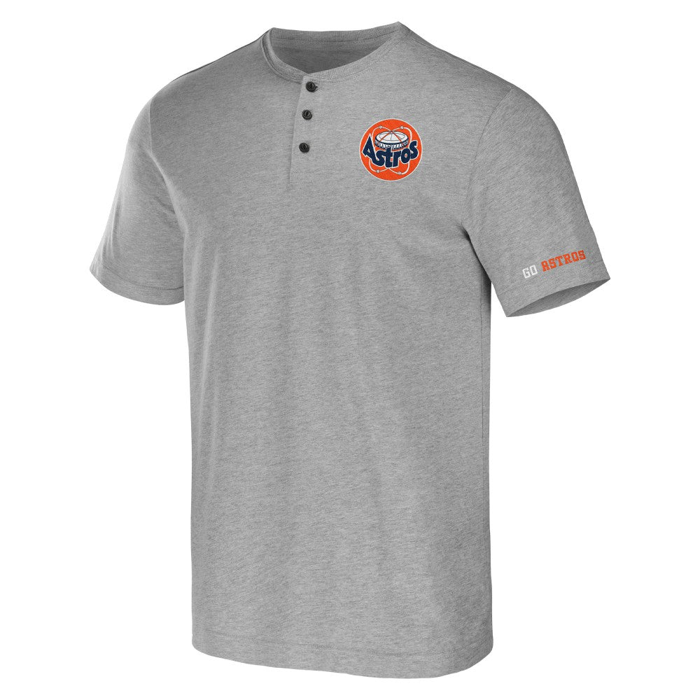 Heather Gray Houston Astros Darius Rucker Collection by Fanatics Henley T-Shirt