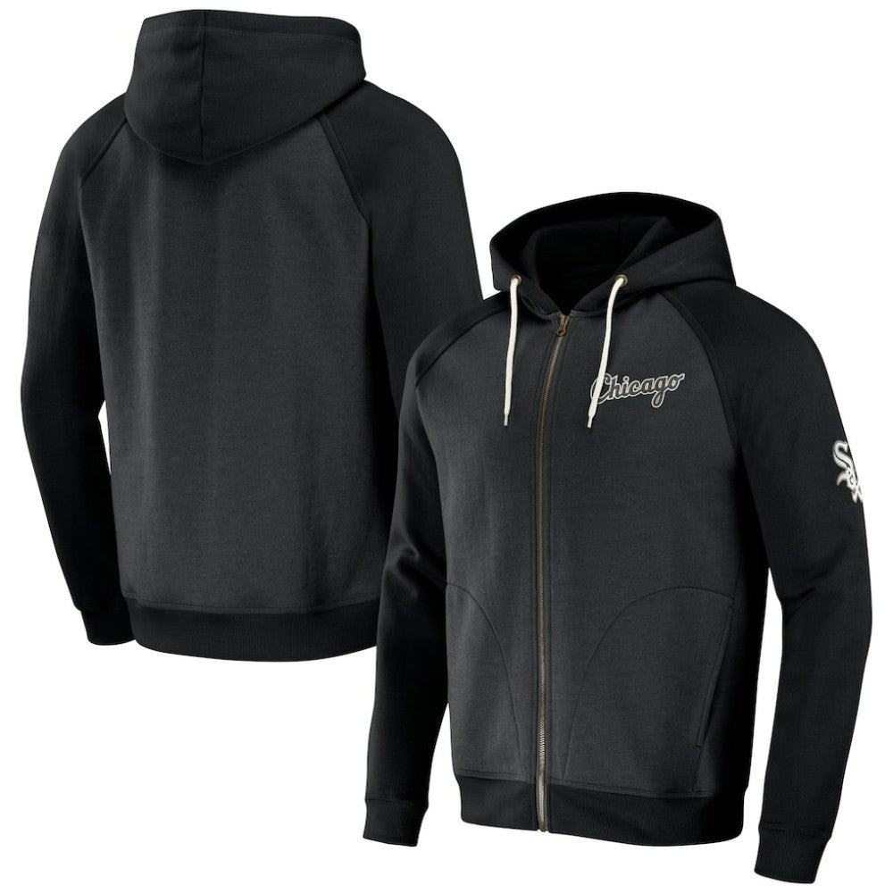 Black Chicago White Sox Darius Rucker Collection by Fanatics Raglan Full-Zip Hoodie