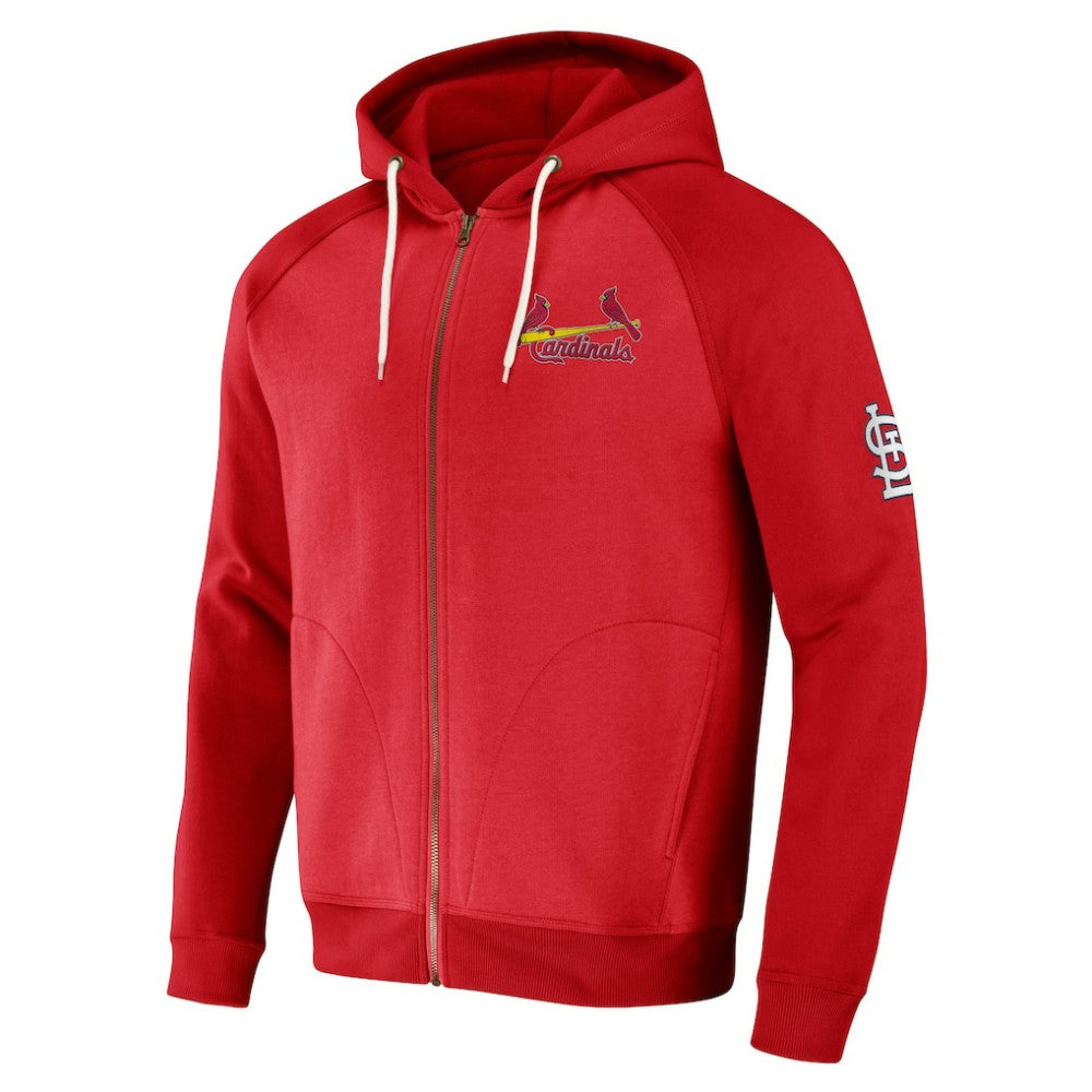 Red St. Louis Cardinals Darius Rucker Collection by Fanatics Raglan Full-Zip Hoodie