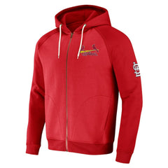 Red St. Louis Cardinals Darius Rucker Collection by Fanatics Raglan Full-Zip Hoodie