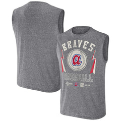 Charcoal Atlanta Braves Darius Rucker Collection by Fanatics Relaxed-Fit Muscle Tank Top