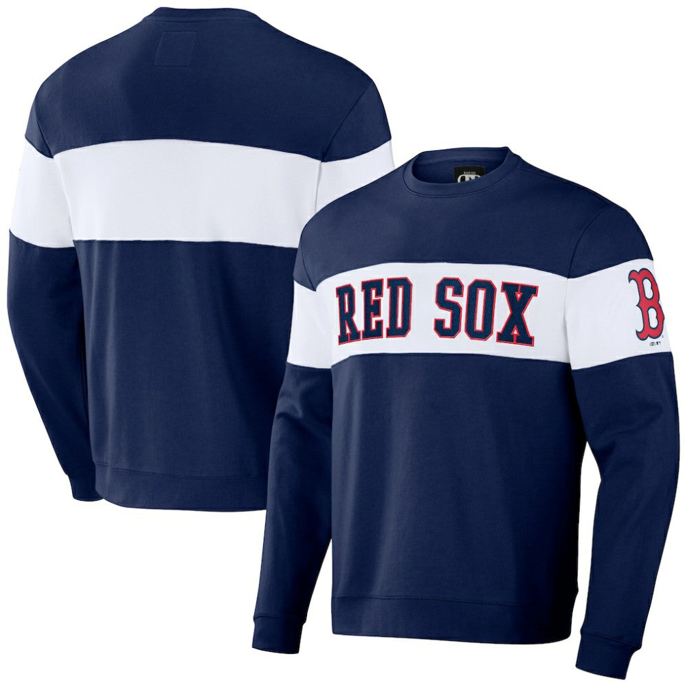 Navy Boston Red Sox Darius Rucker Collection by Fanatics Stripe Pullover Sweatshirt