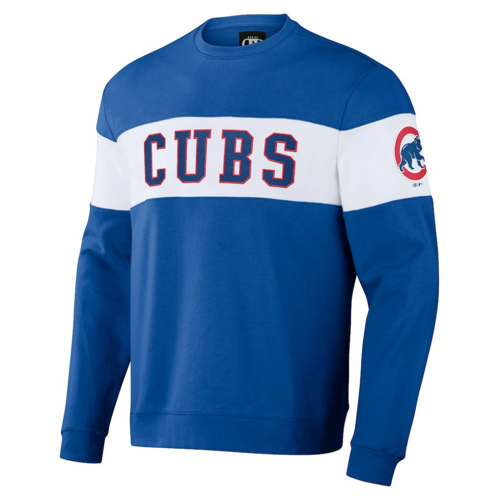 Royal Chicago Cubs Darius Rucker Collection by Fanatics Stripe Pullover Sweatshirt