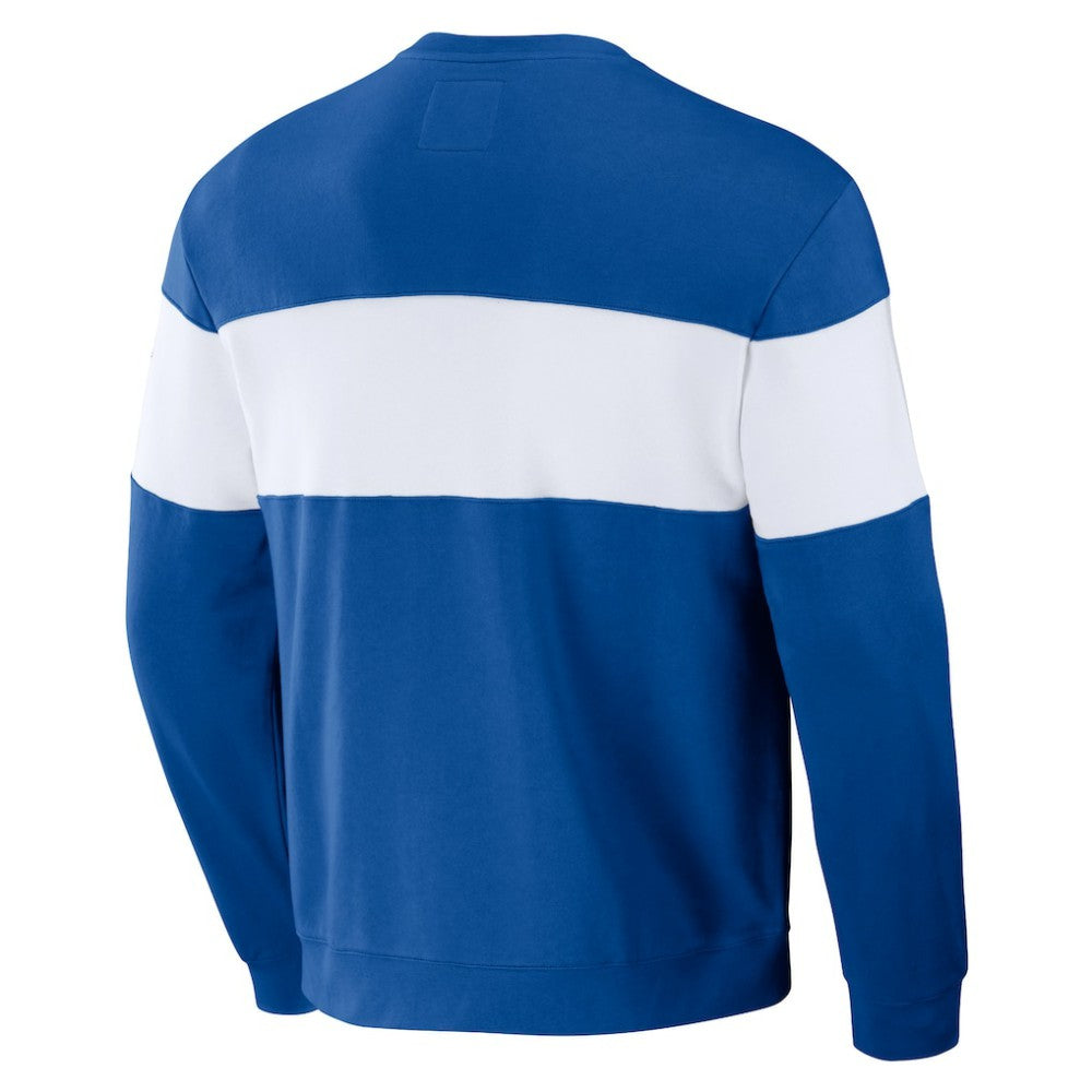 Royal Chicago Cubs Darius Rucker Collection by Fanatics Stripe Pullover Sweatshirt
