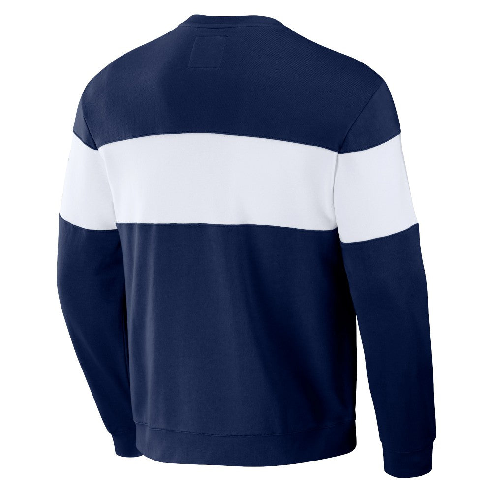 Navy Cleveland Guardians Darius Rucker Collection by Fanatics Stripe Pullover Sweatshirt