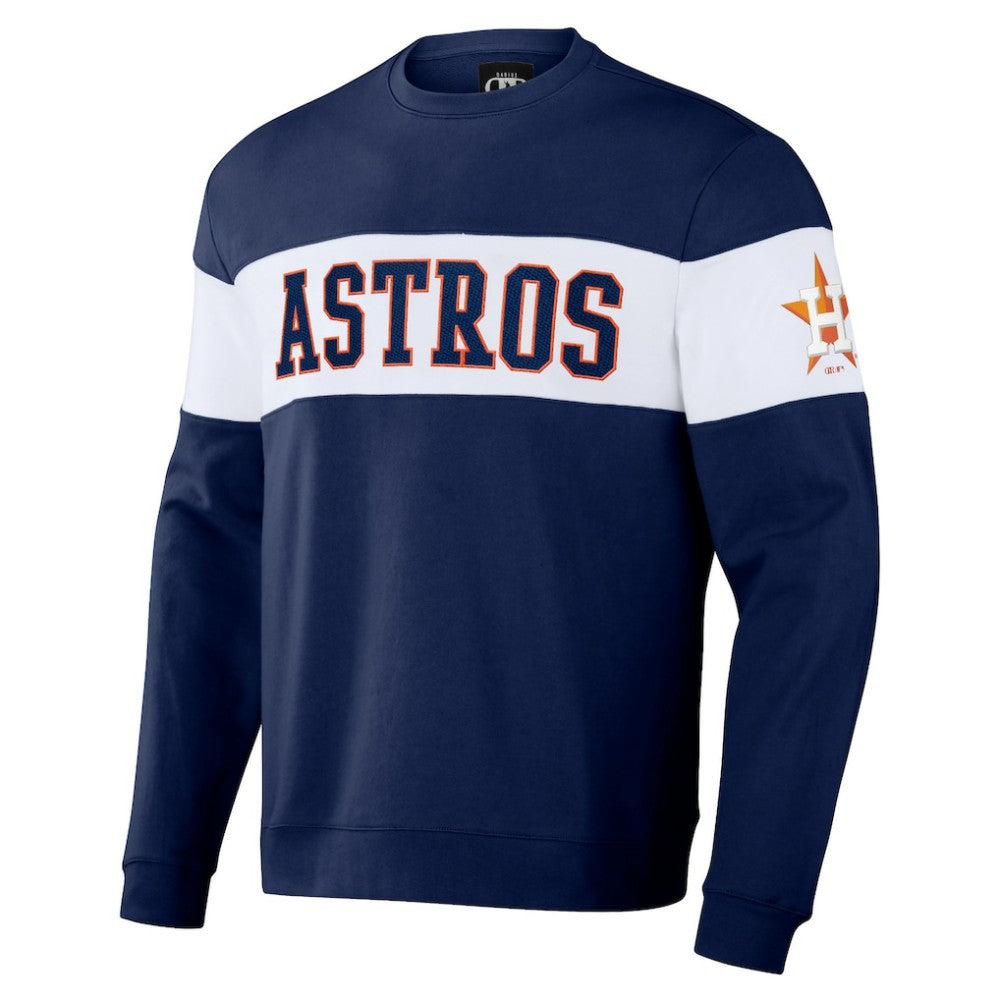 Navy Houston Astros Darius Rucker Collection by Fanatics Stripe Pullover Sweatshirt