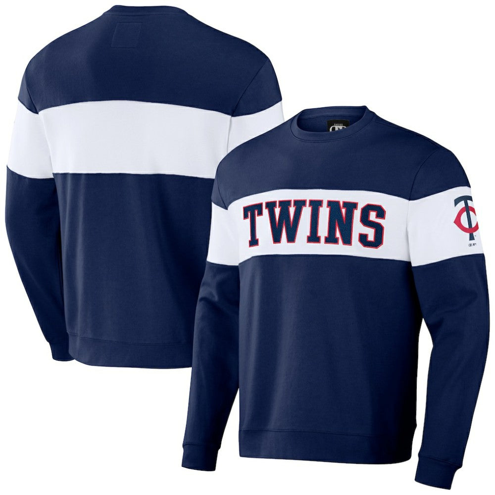 Navy Minnesota Twins Darius Rucker Collection by Fanatics Stripe Pullover Sweatshirt