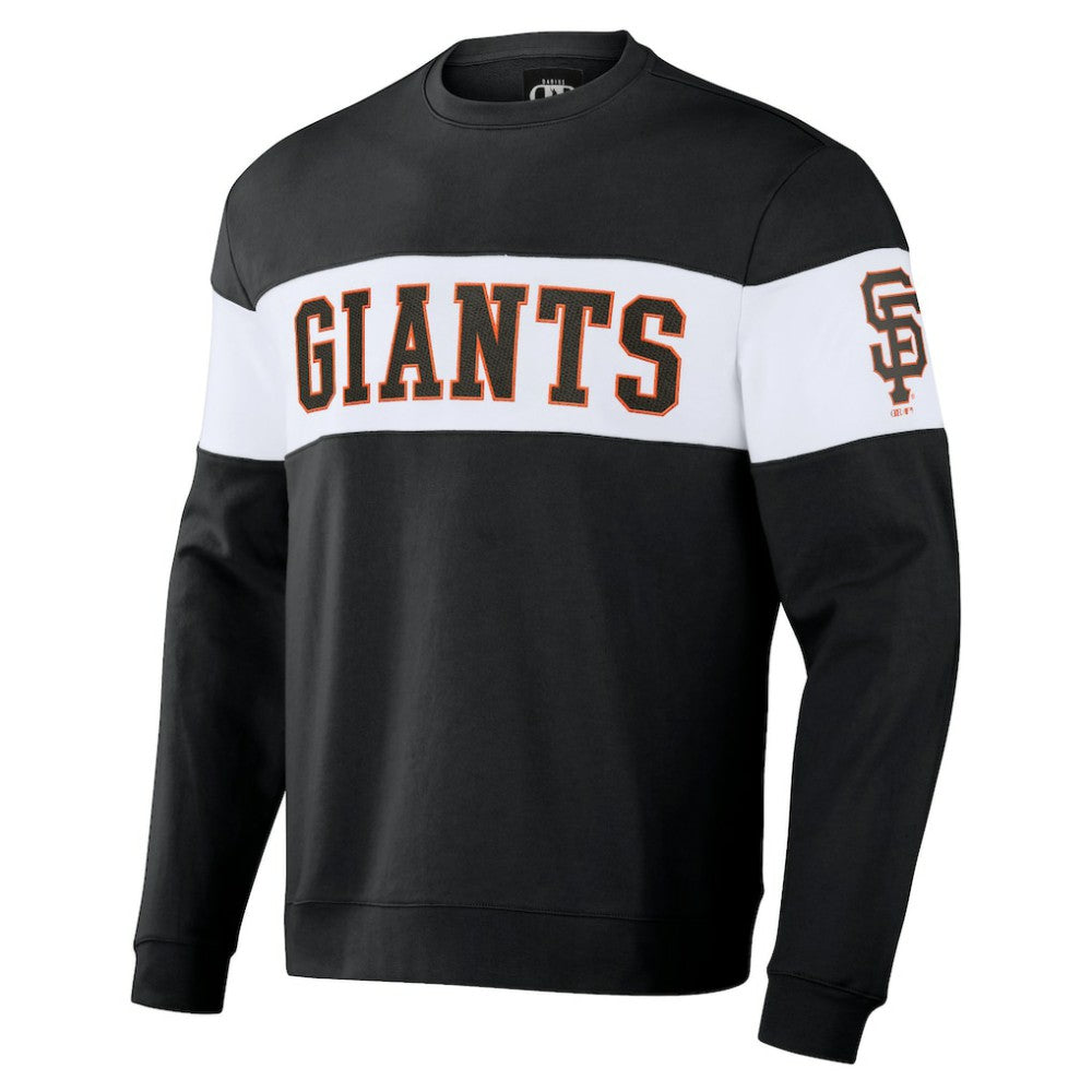 Black San Francisco Giants Darius Rucker Collection by Fanatics Stripe Pullover Sweatshirt