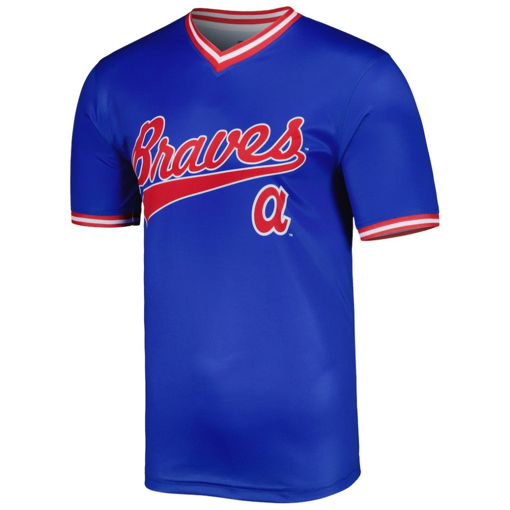 Royal Atlanta Braves Stitches Cooperstown Collection Team Jersey