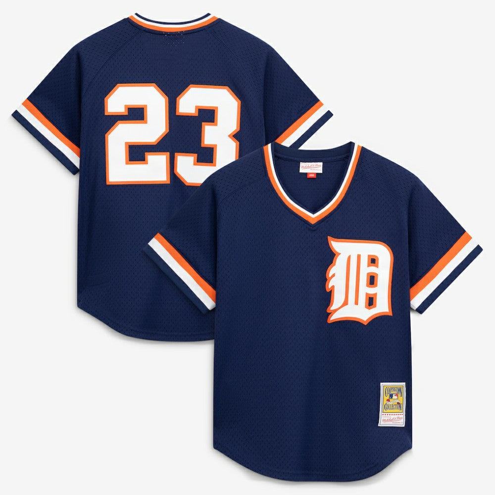 Navy Kirk Gibson Detroit Tigers Mitchell & Ness Authentic Batting Practice Jersey