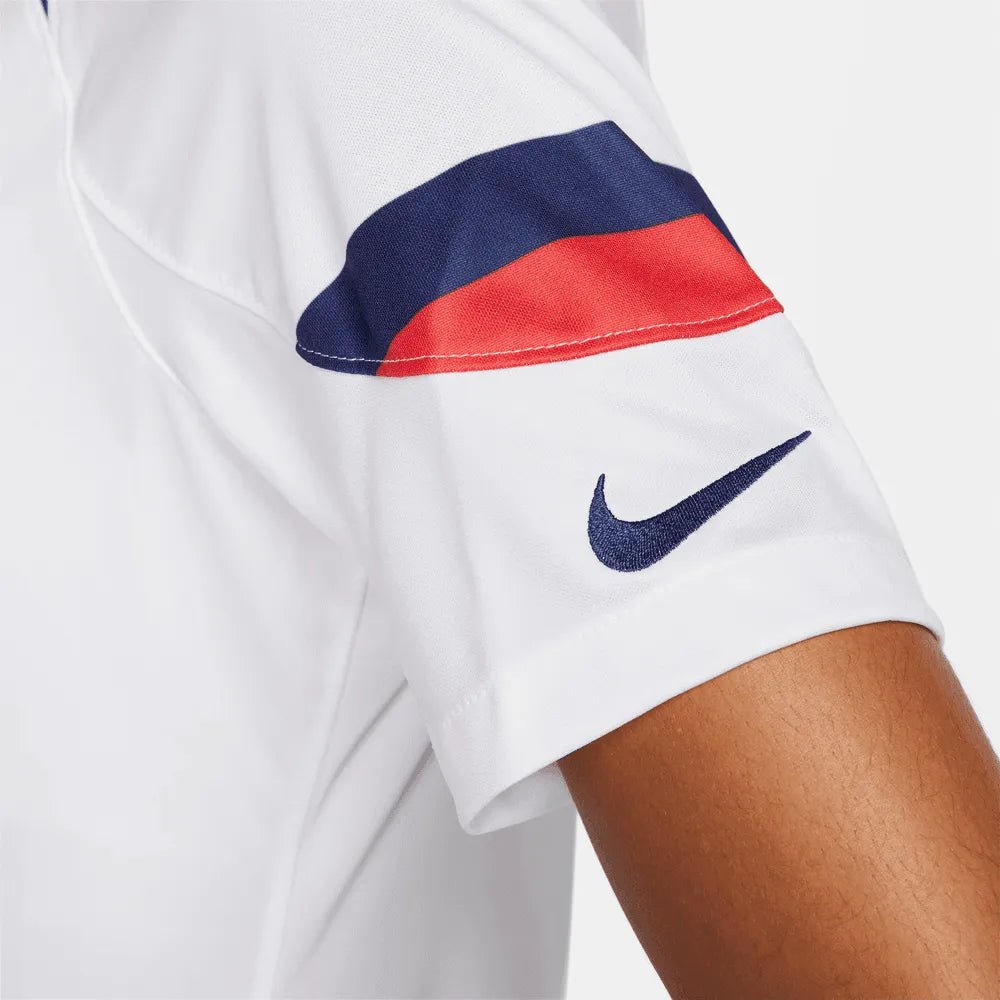 2022-23 USA Women's Home 4 Star Soccer Jersey White-Hyper Blue