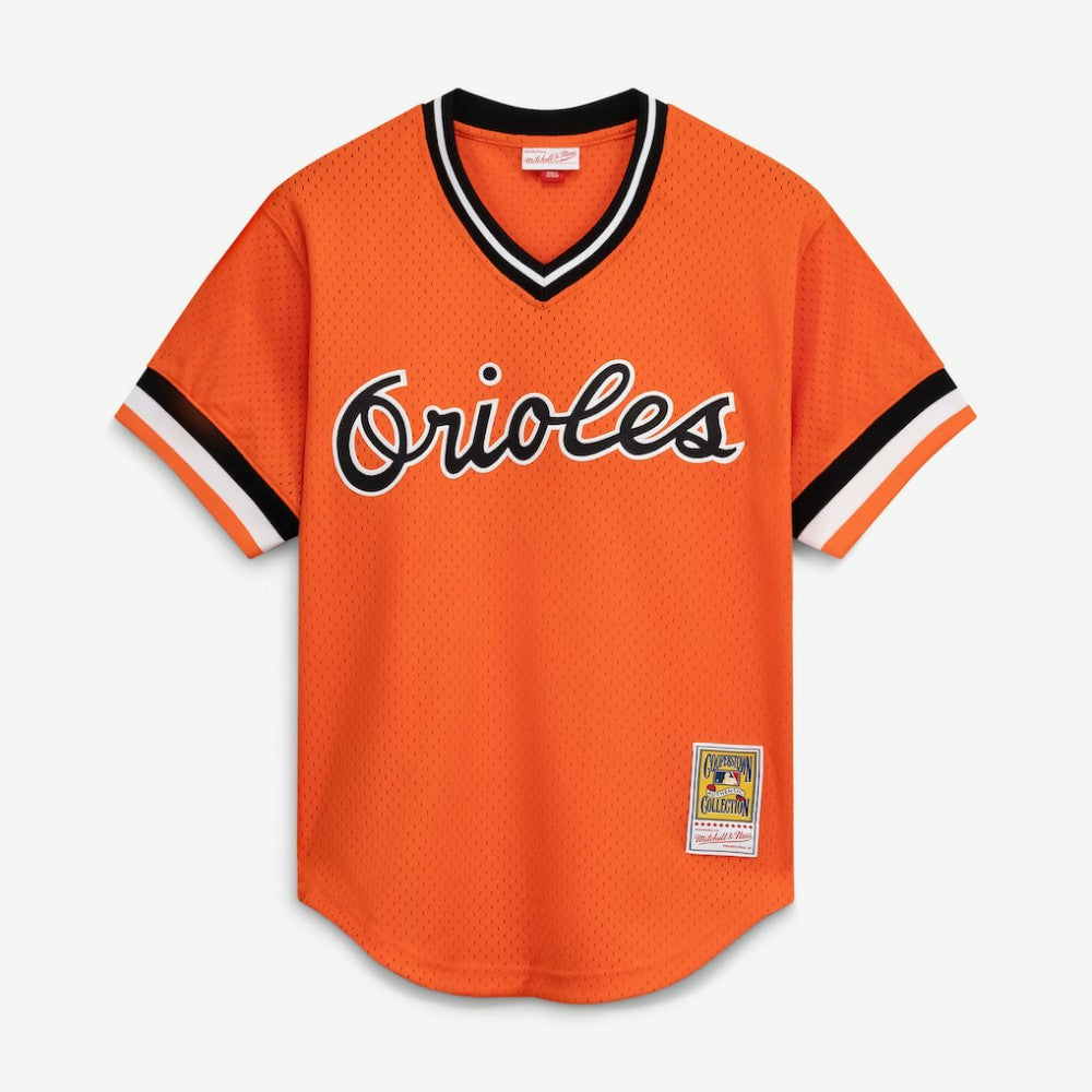 Orange Cal Ripken Jr. Baltimore Orioles Mitchell & Ness Authentic Batting Practice Jersey