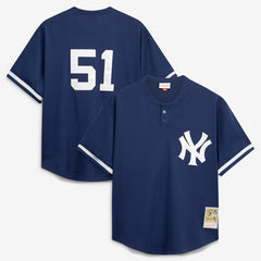Navy Bernie Williams New York Yankees Mitchell & Ness Authentic Batting Practice Jersey