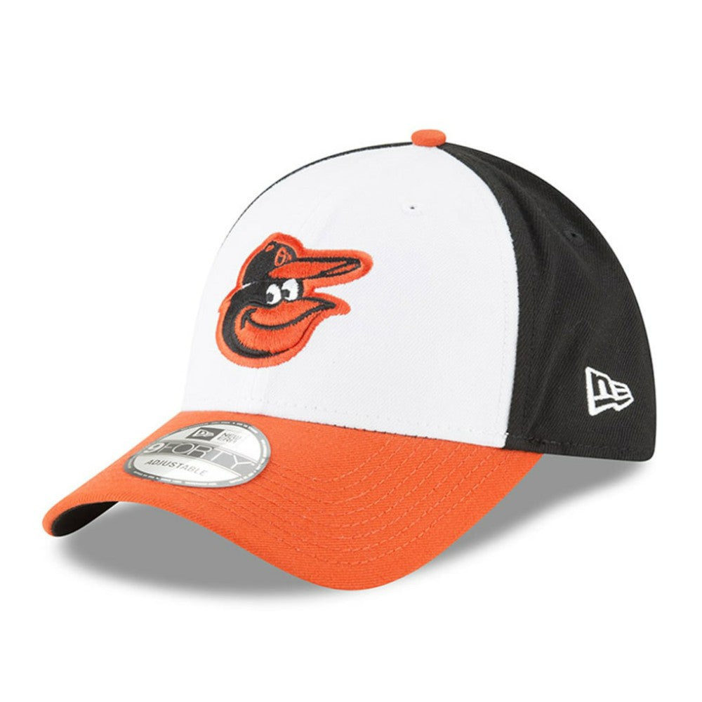 White Baltimore Orioles New Era Men's Logo League 9Forty Adjustable Hat