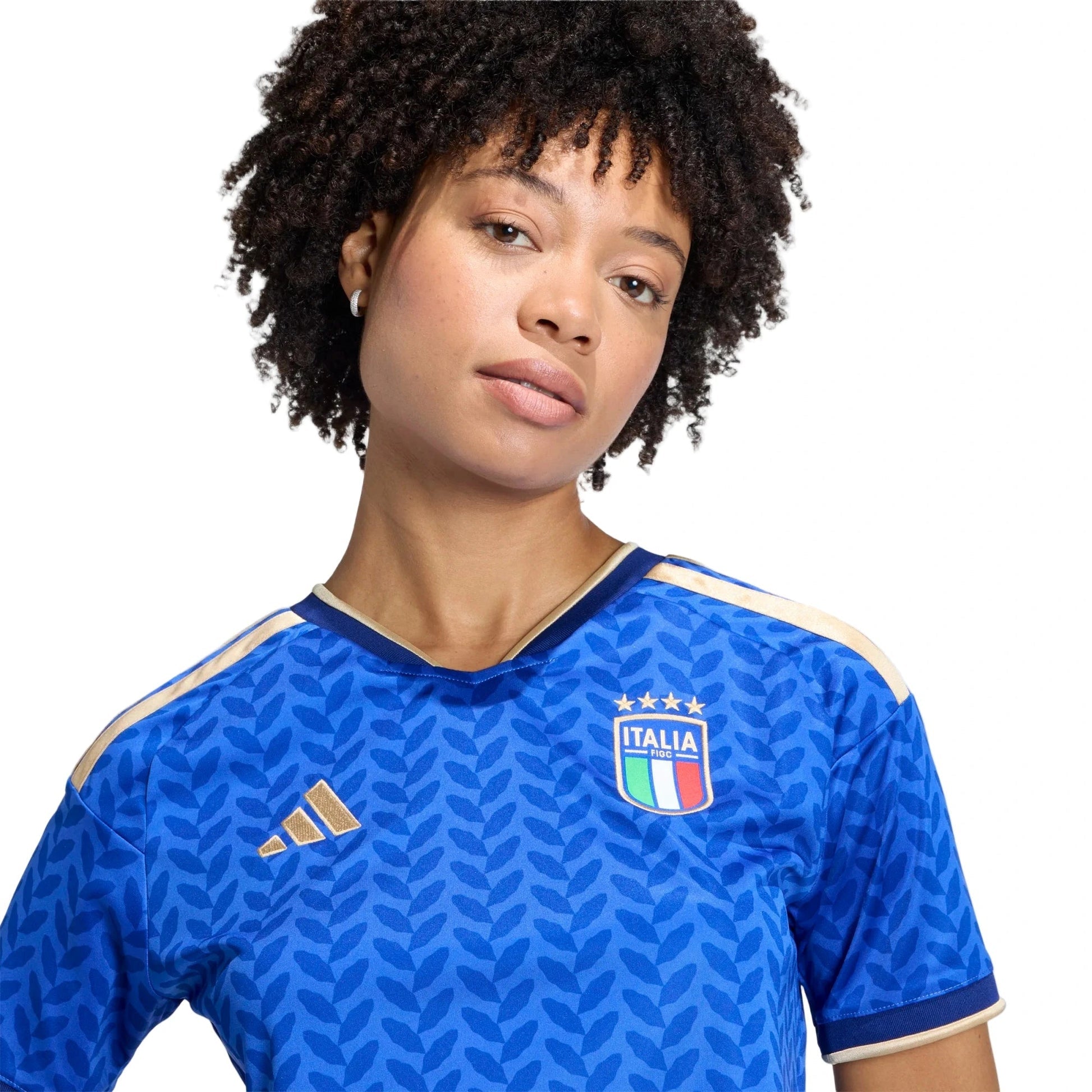 2026 Italy Women's Stadium Home Cropped Soccer Jersey