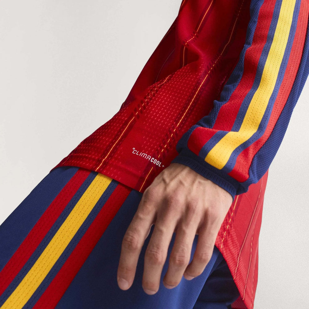 2026 Spain Men's Authentic Home Long-Sleeve Soccer Jersey
