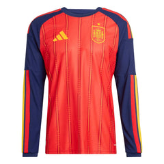 2026 Spain Men's Authentic Home Long-Sleeve Soccer Jersey