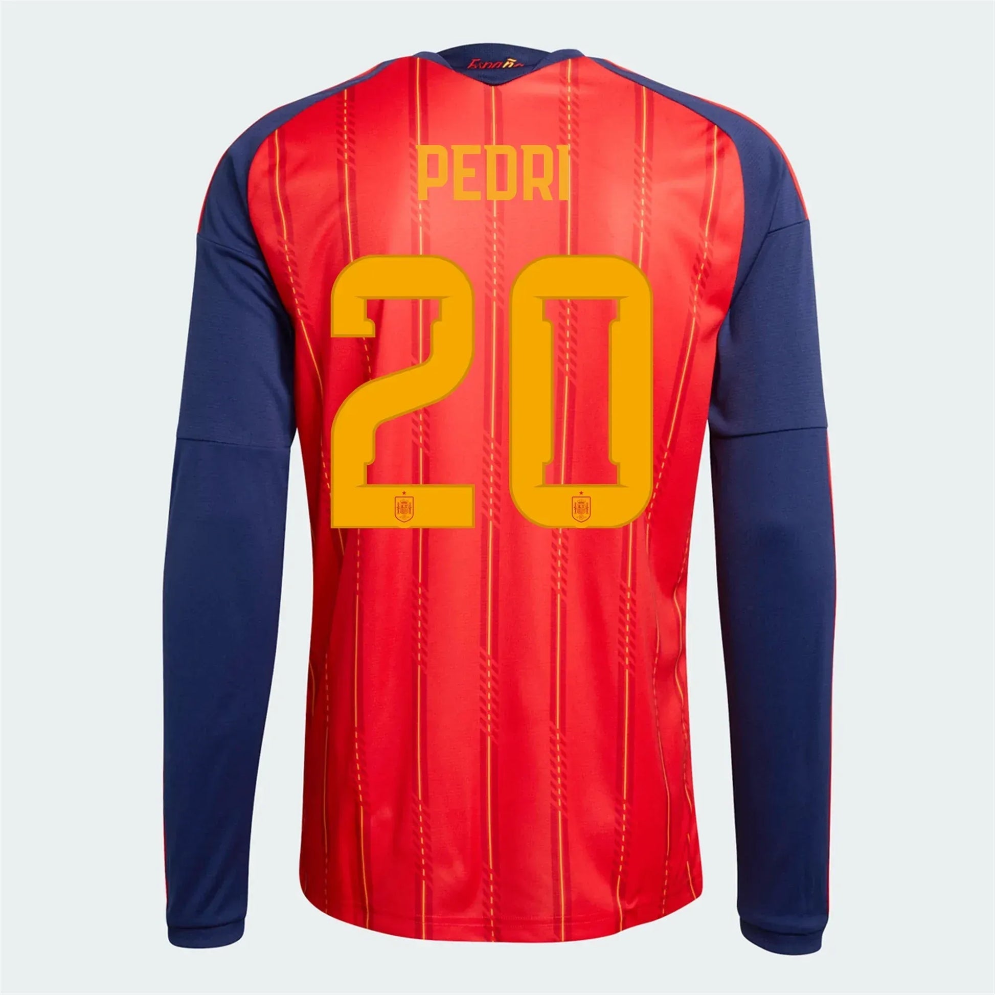 2026 Spain Men's Stadium Home Long-Sleeve Soccer Jersey