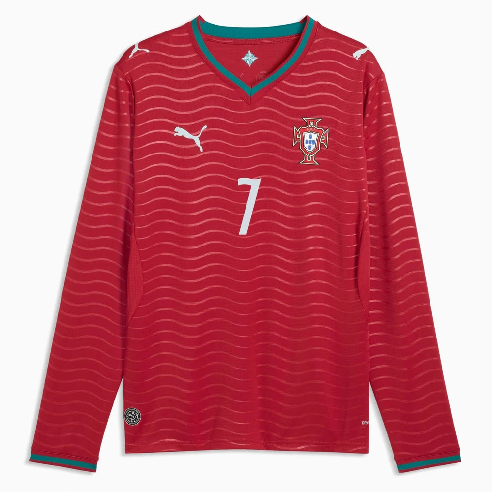 2026 Portugal Men's Stadium Home Ronaldo #7 Long-Sleeve Soccer Je
