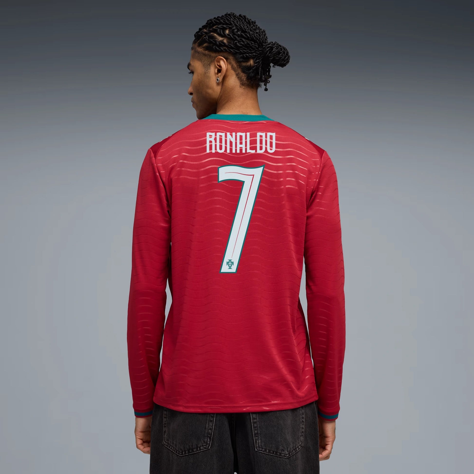 2026 Portugal Men's Stadium Home Ronaldo #7 Long-Sleeve Soccer Je