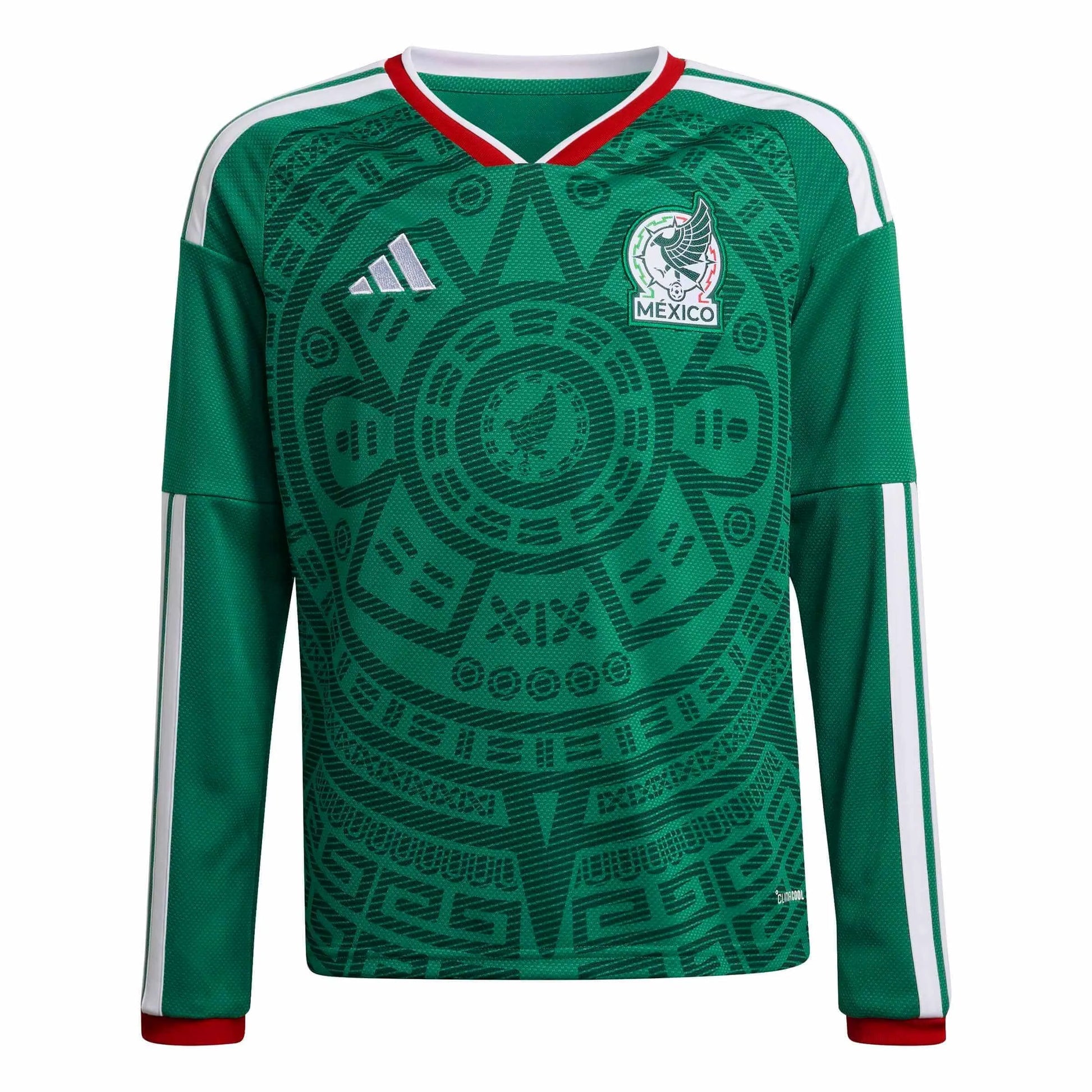 2026 Mexico Youth Stadium Home Long-Sleeve Soccer Jersey