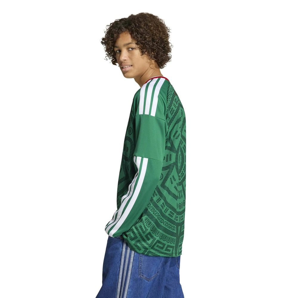2026 Mexico Youth Stadium Home Long-Sleeve Soccer Jersey