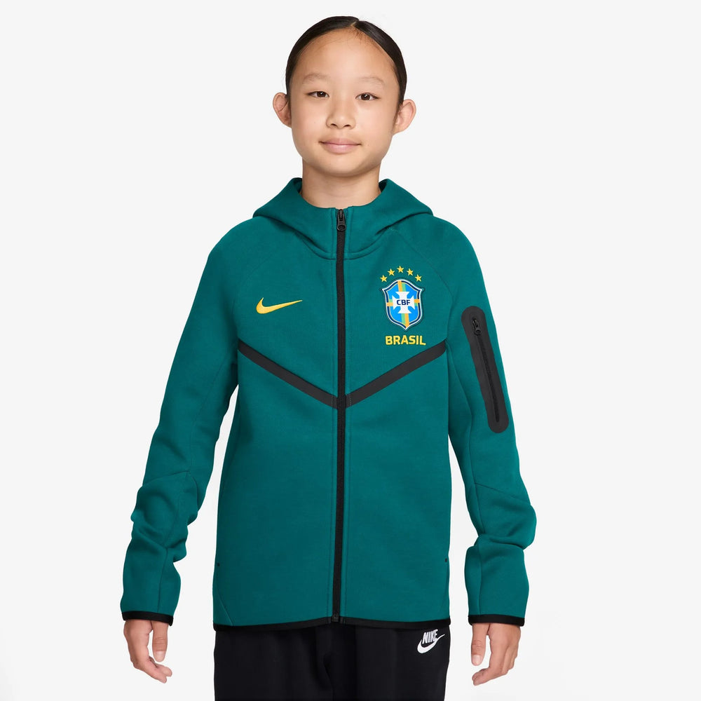 2026-27 Brazil Youth Full-Zip Tech Fleece Hoodie