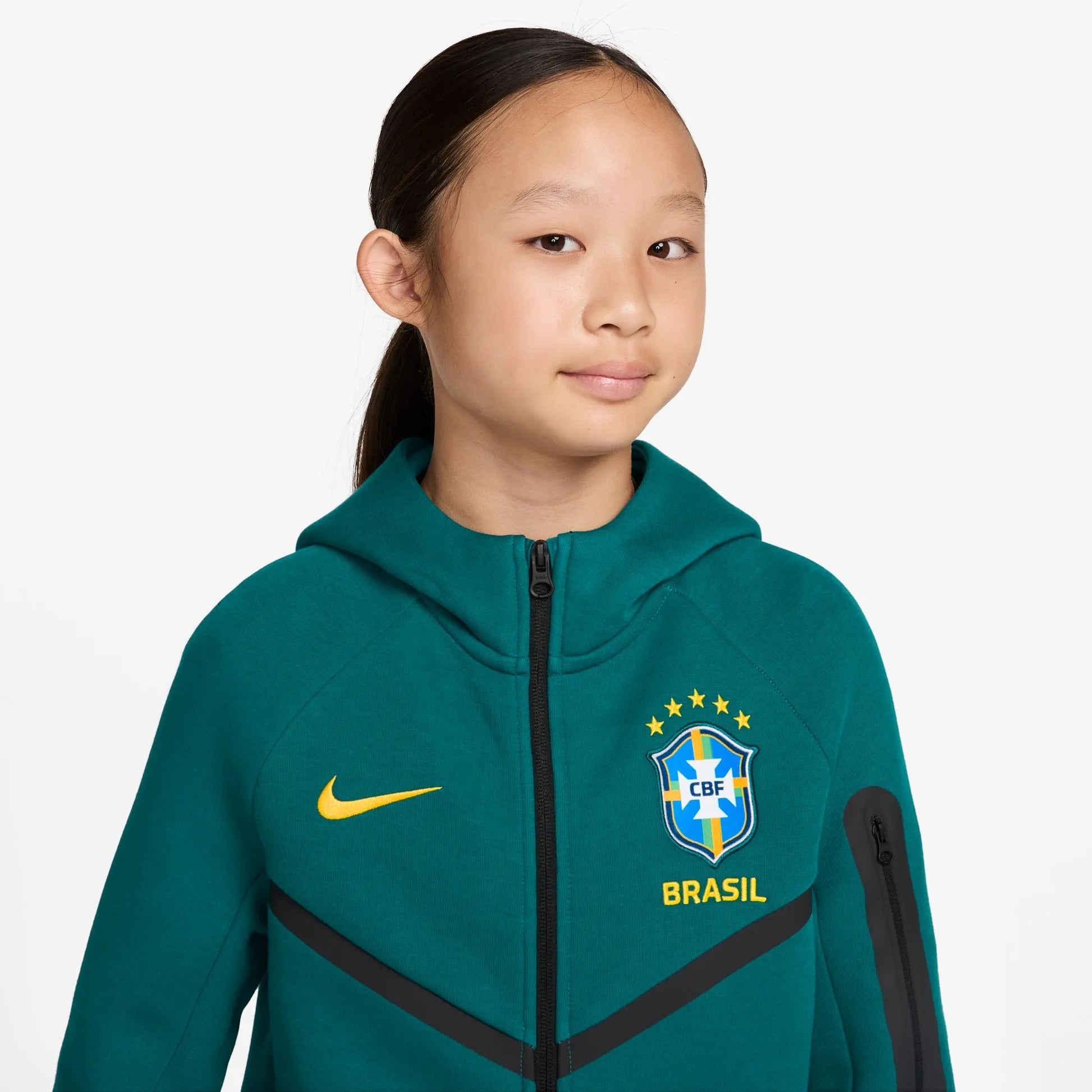2026-27 Brazil Youth Full-Zip Tech Fleece Hoodie